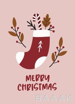 کارت-تبریک-کریسمس-طرح-جوراب_566221156