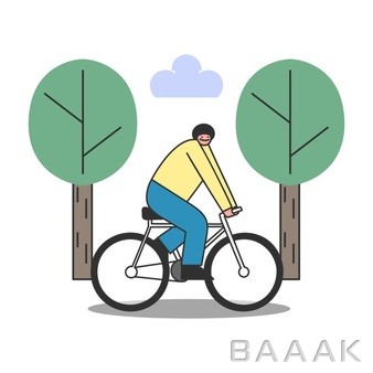 ایلوستریشن-با-طرح-دوچرخه-سواری_189469866