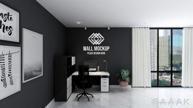 موکاپ-دیواری-3D-طرح-مینیمال-مناسب-گوشه-دفتر-کار_212292345
