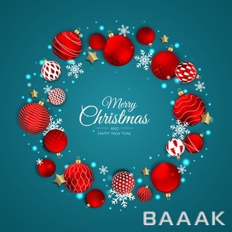 تصویر-تبریک-کریسمس-با-دانه-های-برف-و-تزئین-کریسمسی_280021342