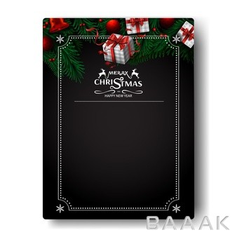 قالب-کارت-تبریک-کریسمس-با-تم-مشکی_730340811